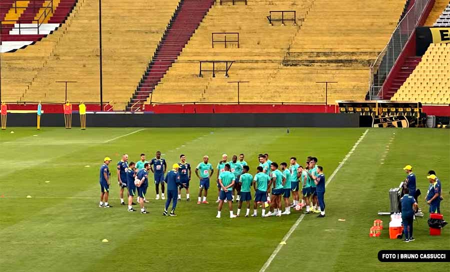 Seleção treina no Equador e encerra preparação para estreia de Ancelotti; veja provável escalação